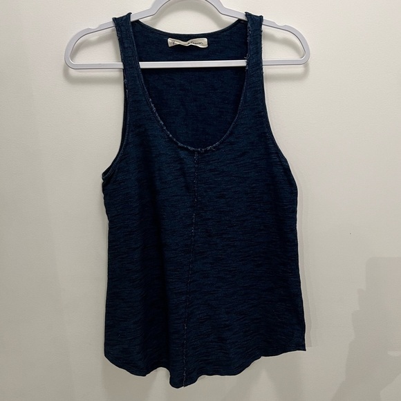 GRAHAM & SPENCER | (Anthropologie) Navy Blue Flowy Tank Size Large - Picture 1 of 4